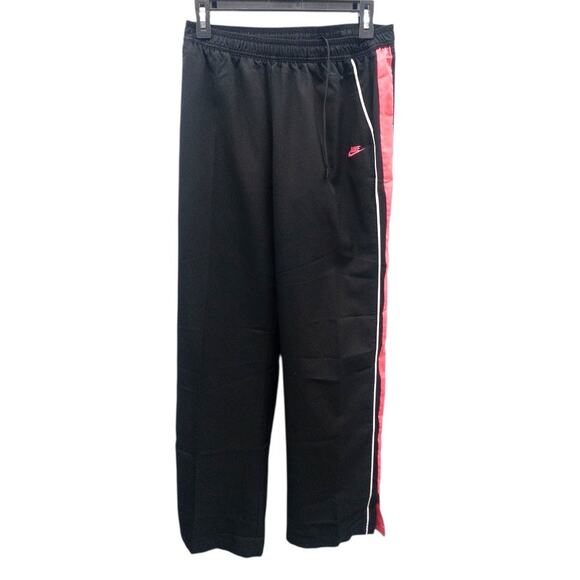 Retro Y2K Nike Track Pants Joggers Women's Medium Black Pink Gray Tag - Picture 1 of 4